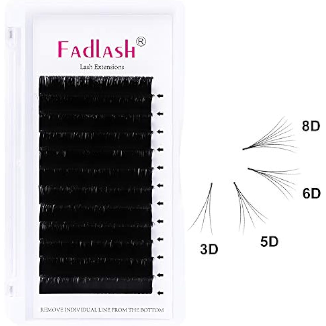 Fadlash Easy Fan Lashes D Curl 0.07 15mm Single Lashes Russian Lashes Natural Look Self Fanning Eye Lashes Automatic Blooming Russian Eyelashes Extensions(0.07-D-15)
