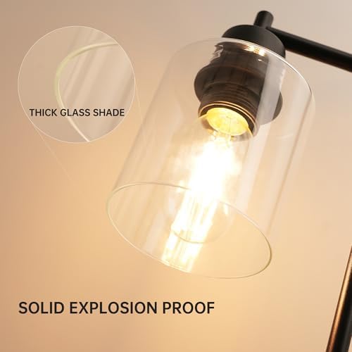 Homelist Touch Lamp Bedside Set of 2, Dimmable Bedside Lamps with USB C+A Charging Ports, Plug in Bedside Table Lamps for Bedroom, Nightstand, Industrial Touch Lights for Home Office-Bulbs Included