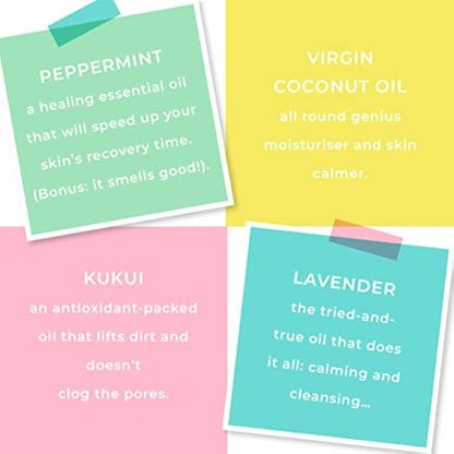 Spots & Stripes - Teen Skincare Duo for Girls, Effective and Natural Essentials for Teen and Young Skin, with Virgin Coconut, Cucumber and Aloe Vera, Super Gentle, Combats Blemishes (150ml and 125ml)…