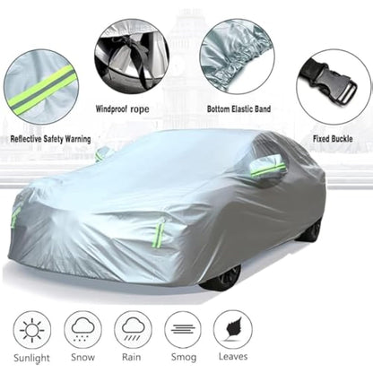 BEXITA Car Cover Waterproof Outdoor All Weather Windproof Snowproof UV Protection Full Car Covers Fit for Saloon; Size XL: MAX 201in/510cm