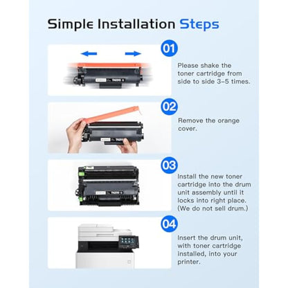 GPC Image TN2510 TN-2510 Toner Cartridge Compatible for Brother TN 2510 for Brother DCP-L2627DWXL DCP-L2620DW HL-L2400DW HL-L2400DWE HL-L2445DW MFC-L2860DWE MFC-L2800DW MFC-L2835DW Printer（2 Black）
