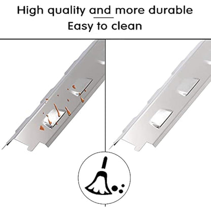 GFTIME 37CM Heat Plate for Charbroil, Kenmore, Nexgrill, Thermos, Master Forge, Uniflame 750, Savor Pro, stainless steel Heat Shield, Flame Tamer spare parts for Most Gas Grill, 4 Pack