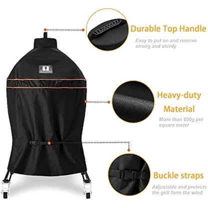 SUPJOYES Grill Cover for Kamado Joe Classic Charcoal, Waterproof Heavy Duty Kamado Joe Grill Acccessories