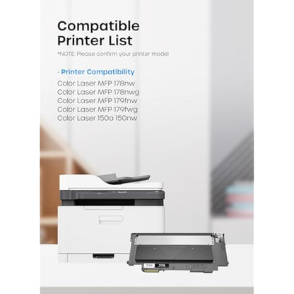 Timink 117A Toner Cartridges Replacement for HP 117A W2070A W2071A W2072A W2073A Compatible with Color Laser MFP 150nw 179fnw 179fwg 178nw 178nwg 150a 150w (Black Cyan Magenta Yellow, 4-Pack)