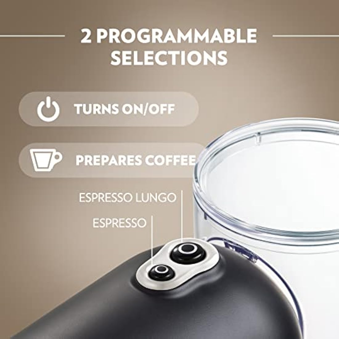 Lavazza, A Modo Mio Jolie & Milk EVO Coffee Machine Made from 33% Recycled Plastic, with Integrated Milk Frother and Removable Grid, Compatible with A Modo Mio Pods, 1250 W, 220–240 V, 50–60 Hz, White