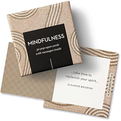 Compendium ThoughtFulls Pop-Open Cards – 4-Pack of Grateful, Live with Intention, Mindfulness, Carpe Diem – 120 Pop-Open Cards, Each with a Different Message Inside
