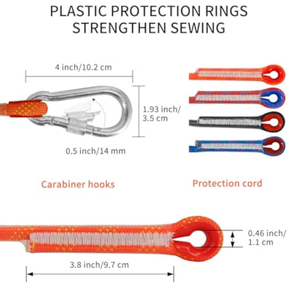 NewDoar 12KN Marine Floating Rope 10mm(3/8in) Accessory Cord Equipment 33FT(10M) 66FT(20M) 98FT(30M) Escape Rope for Boating, Camping, Anchoring, Fishing,Tent Canopy-Orange/30M