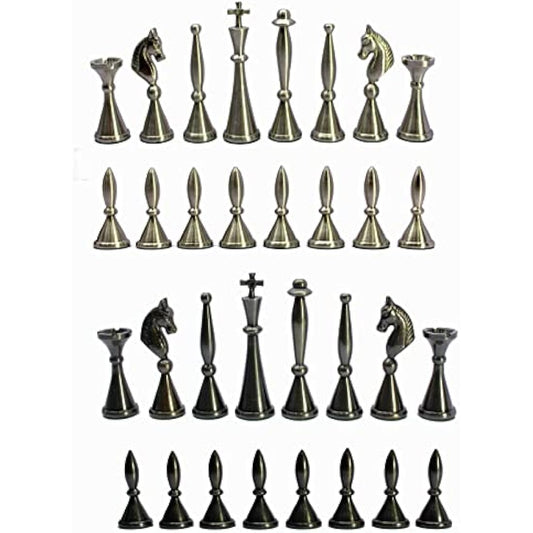 StonKraft Brass Chess Pieces Coins Pawns Chessmen - Copper Metal Chess Pieces