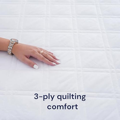Sheet Story Quilted Mattress Protector King Size - 40cm Deep Pocket - Hypoallergenic King Size Mattress Protector - Kingsize - Not Waterproof