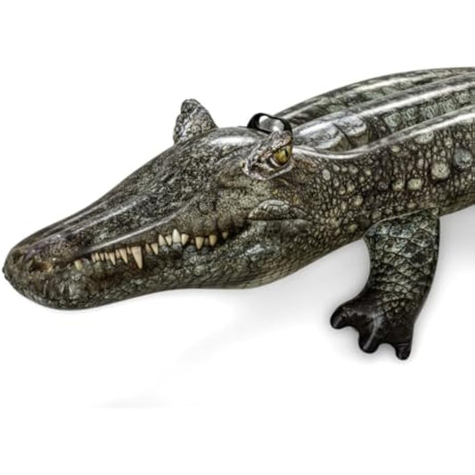 Bestway Crocodile Pool Float, Kids Inflatable Ride-On with Handles, Swimming Pool and Beach Toy