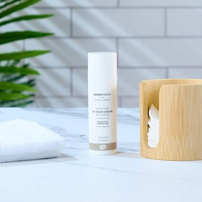 Green People Scent Free 24 Hour Cream - Day & Night Face Cream for Sensitive Skin - Firming - Vegan & Natural, 50ml