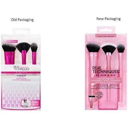 Real Techniques Sculpting Makeup Brush Set for Contouring and Highlighting (Packaging and Handle Colour May Vary)