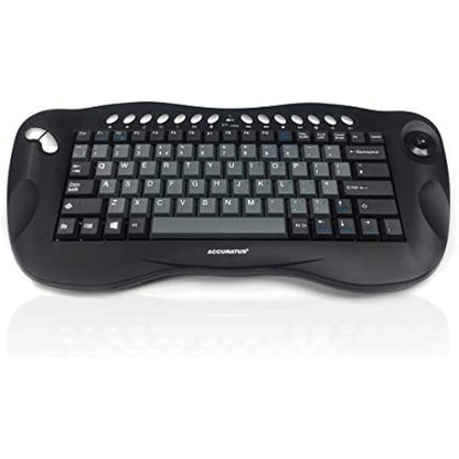 Accuratus Toughball 2 - Wireless 2.4GHz RF Mini Multimedia Keyboard with Trackball
