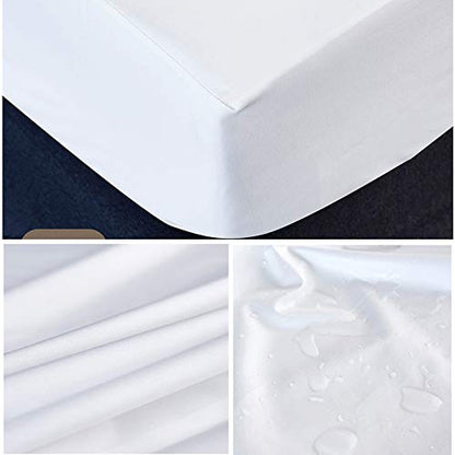 Waterproof Mattress Protector 80x200 cm Waterproof Breathable Mattress Cover with Elastic Band Fitted Sheet, 30 cm Deep (80x200cm)