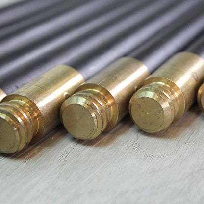 Faithfull FAIDRSET12 Drain Rod Set 9M (30ft) 10 x Rods, Plunger, Worm. Brass Rod Commectors