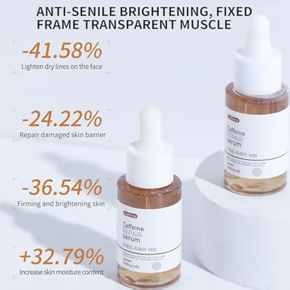 DEleventh Korean Brand Caffeine Repair Face Serum 37ml / with Natural Extracts, Anti-Aging, Reduce Puffiness, Deeply Hydrate, Improve Skin, Fade Fine Lines, Relieve and Revitalize Skin