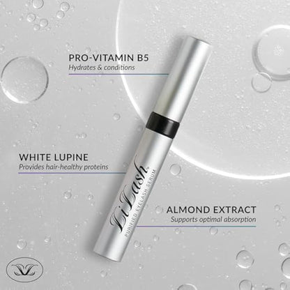 LiLash XL Eyelash Serum to Grow Longer & Fuller-Looking Lashes - Eyelash Growth Enhancer, Safe for Use with Contacts, Lash Extensions, Sensitive Eyes - Vegan & Cruelty-free (4mL, 6-Month Supply)