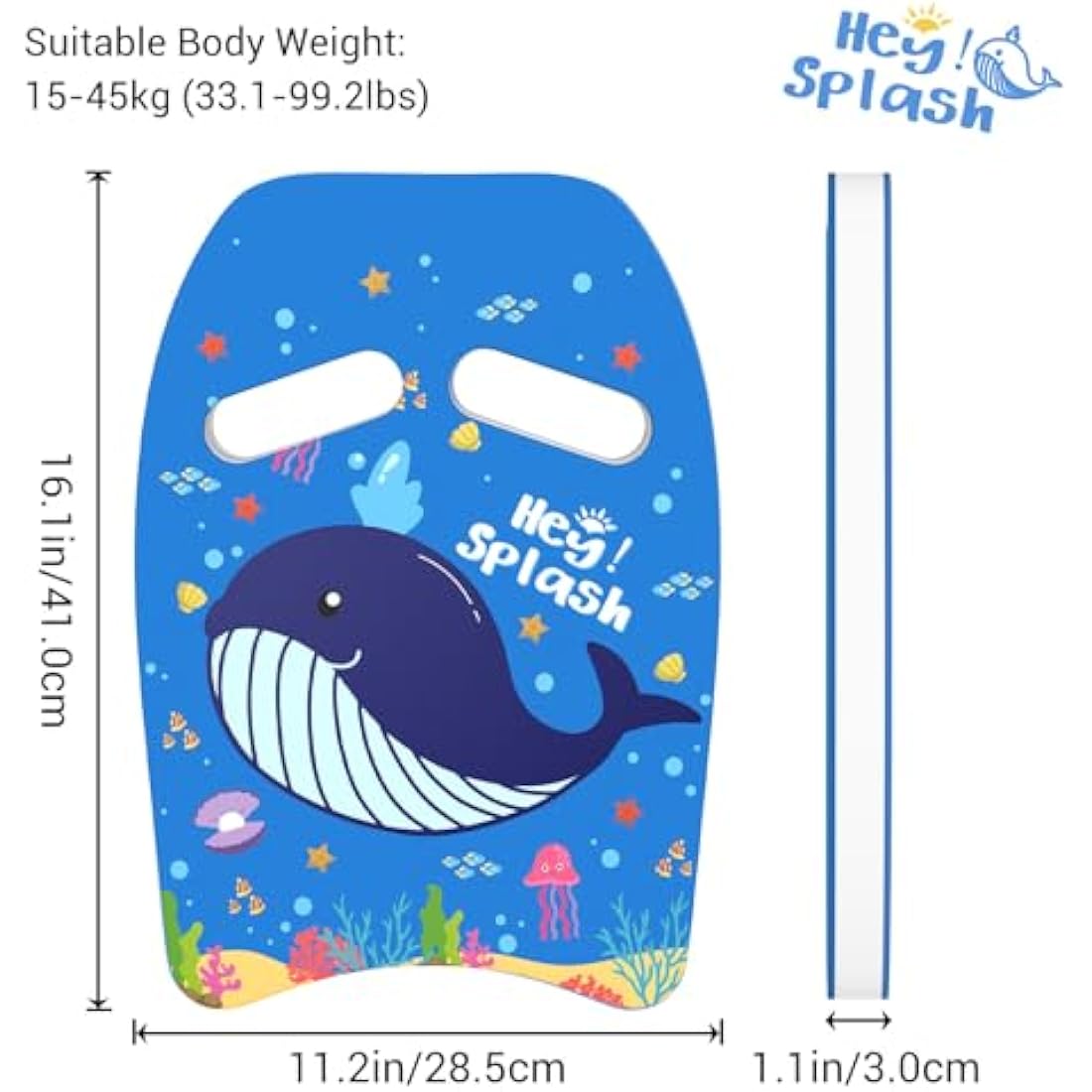 HeySplash Swimming Kickboard, Swimming Floats for Kids and Adults, Children Pool Float Swim Training Equipment Aids, Swimming Exercise for Beginning Swimmers Kick Board, Easy Learn to Swim