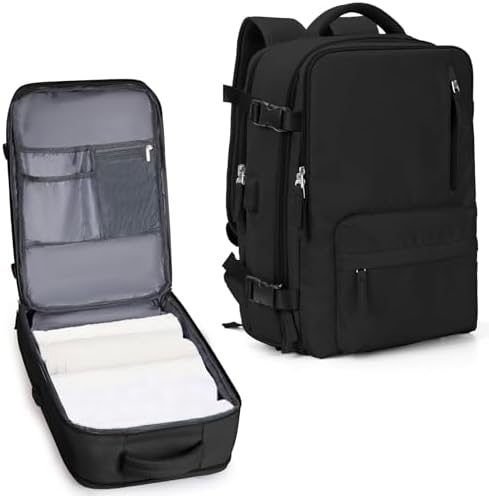 Vacuum Travel Backpack for Women, Cabin Bags 40x20x25 for Ryanair, Travel Hand Luggage Backpack Carry-ons Bag with Vacuum Compression