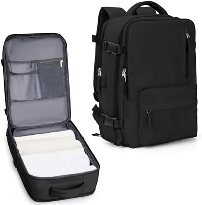 Vacuum Travel Backpack for Women, Cabin Bags 40x20x25 for Ryanair, Travel Hand Luggage Backpack Carry-ons Bag with Vacuum Compression