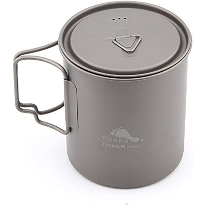 TOAKS Titanium Pot 750ml Ultralight Portable Titanium Water Mug