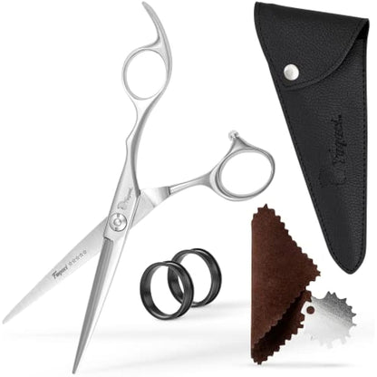 Fagaci Hairdressing Scissors Professional 6” Extremely Sharp Blades, Fine Cutting 440C Steel, Professional Hair Scissors for Women & Men, Barber Hair Cutting Shears