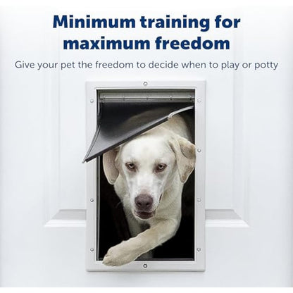 Staywell PetSafe, Aluminium Pet Door, Solid Design, Easy Install, For Pets Up To 7 kg - (Small),White