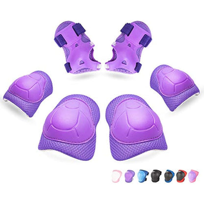 RUNDONG Kids/Youth Knee Pads Elbow Pads Wrist Guards 3 in 1 Protective Gear Set for Child Roller Skates, Cycling, Inline Skating, Scooter Skateboard, BMX Bike, Riding, and Multiple Outdoor Sports