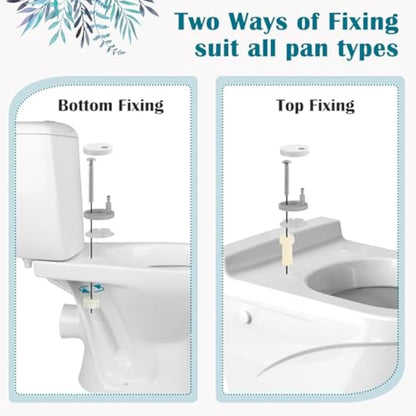 STOREMIC Toilet Seat Soft Close, Toilet Seats with Quick Release, Simple Top and Bottom Fixing, Sturdy Anti-Bacterial PP Materials Toilet Lid with Stainless Adjustable Hinges, O Shape Loo Seat White