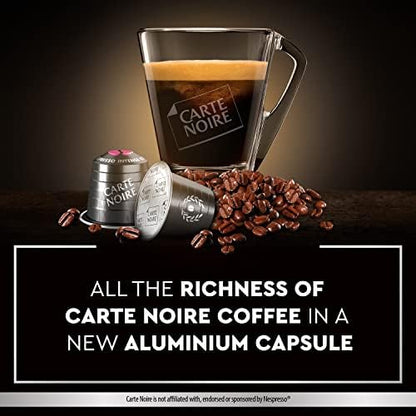 Carte Noire, Espresso Intense, 100 Aluminium Capsules Compatible with Nespresso Original Coffee Machines, with Dried Fruit and Chocolate Notes, 100% Arabica, Intensity 9/10, 10 Packs