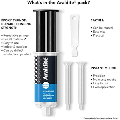Araldite ARA-400003 Standard Syringe Epoxy, 24 ml