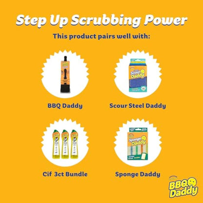 Scrub Daddy BBQ Daddy - BBQ Cleaning Brush Replacement Head, Barbeque Grill Cleaner, Wire Bristle Free with FlexTexture, Barbecue Cleaner Brushes, High-Tech Cleaning Accessories for Men