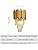 AHXIAOZN Gold Crystal Wall Lights, 3 Tiers Crystal Wall Sconces Lights, E14 Crystal Wall Sconce Light for Bedroom Living Room Kitchen Hallway Stairs Restaurant Hotel Lighting
