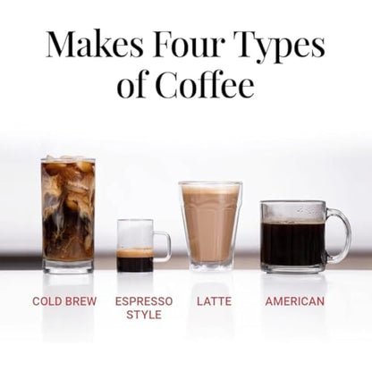 AeroPress Clear Coffee Press – 3 in 1 brew method combines French Press, Pourover, Espresso - Full bodied coffee without grit or bitterness - Small portable coffee maker for camping & travel