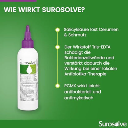 Fidavet Surosolve ear cleaner for dogs and cats 125ml