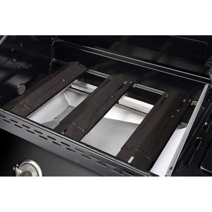 Unicook Barbecue Heat Plate, Heavy Duty Adjustable Porcelain Steel Heat Shield, Gas BBQ Replacement Parts, Length Extends from 29.8cm up to 53.3cm, 4 Pack