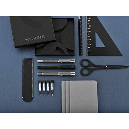 Yookers Metis Refillable Fibre Pen in Matt Black Lacquer 1.0mm Tip