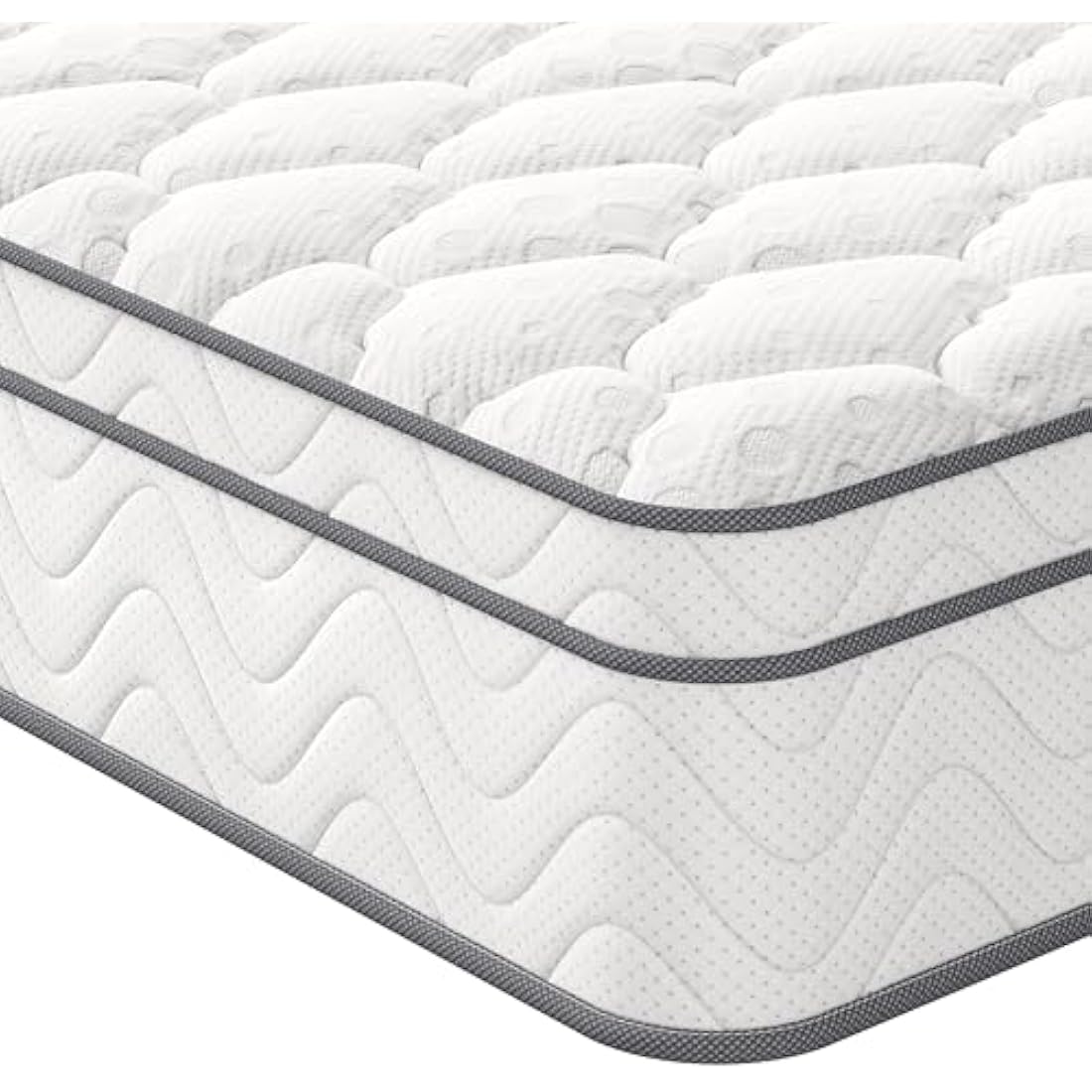 Vesgantti European Small Single Mattress 80x200cm - 10.3 Inch Hybrid Mattress with Breathable Foam and Individually Pocket Spring - Medium Firm, Classic Box Top Collection