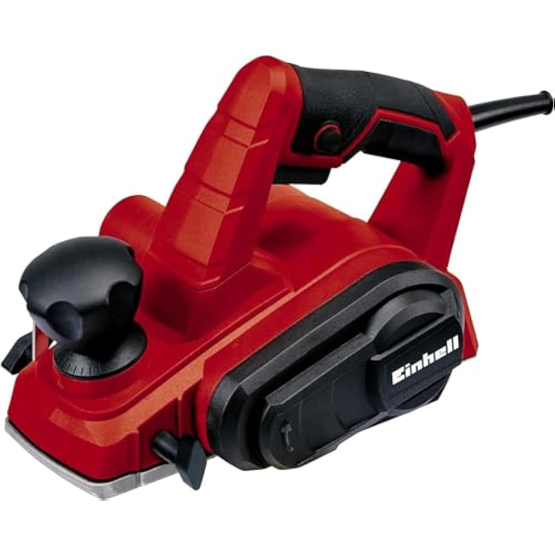 Einhell 4345310 TC-PL 750 Electric Planer | Up To 2mm Chip Depth, Aluminium Soleplate, Parallel Stop, Fold Depth Stop | 750W Wood Plane For Doors and Woodworking Includes Carbide Planing Knife, Red