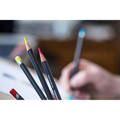 Derwent Procolour Colouring Pencils Set Of 72 In Wooden Gift Box, 4mm Round Core, Premium Core Strength, Smooth Texture, Ideal For Fine Art Drawing & Colouring, Professional Quality, 2302524