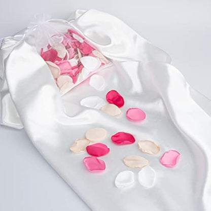 SUSNUAN 200Pcs Silk Rose Petals Artificial Flower Petals for Wedding Decor, Flower Girl Scatter Petals for Aisle Table Centerpieces Reception Proposal Party Romantic Night Decoration（Blush Pink）