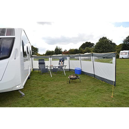BITS4REASONS 8 Metre Long Maypole New Model MP9538 5 Panel Steel Poled Windbreak. Offers Privacy & Wind Protection Perfect For Outdoor Activities Such As Camping or Beach Outings (8m x 1.4m)