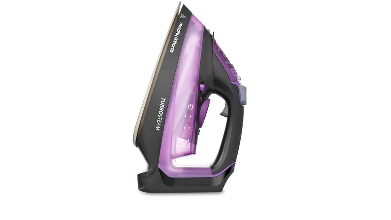 Morphy Richards Turbosteam Steam Iron, Non stick Ceramic Soleplate, 170g Boost, 50g Output, 380ml Water Tank, Anti-Scale and Drip, Auto Shut-off, 3m
