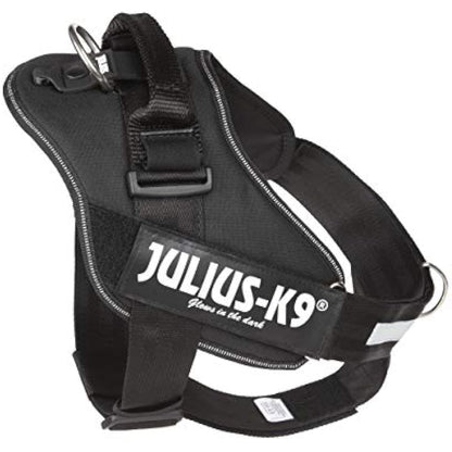 Julius-K9, IDC Powerharness, Dog Harness with Front Control Y-Belt, Size: XL/2, Black