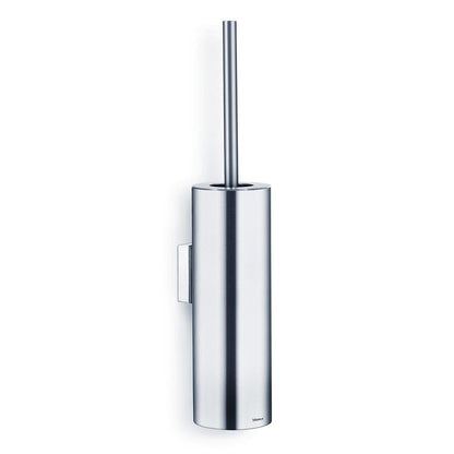 Blomus Wall-Mounted Toilet Brush, matt Brushed, closed NEXIO