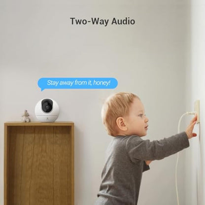 EZVIZ 2K Indoor Wifi Camera No Monthly Fee, 512GB Supports, Starlight Colour Night Vision, Human Detection, 360°, Auto Tracking, Two Way Talk, Privacy Mode, Google Control, C6c 3MP