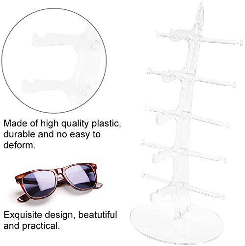 POFET Sunglasses Glasses Acrylic Crystal Clear Display Retail Show Stand Holder Rack Glasses Display Stand