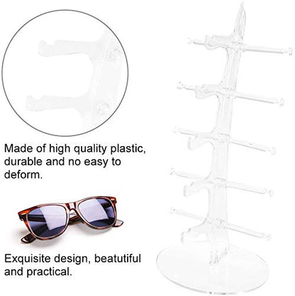 POFET Sunglasses Glasses Acrylic Crystal Clear Display Retail Show Stand Holder Rack Glasses Display Stand