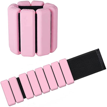 2 PCS Adjustable Wrist Weights Ankle Weights Set for Exercise Walking Jogging Yoga Aerobics Pilates Weight-Bearing Bracelet Fitness Wristband