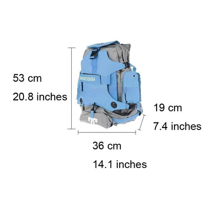 zalati Inline Skates Backpack Roller Skate Shoes Carrying Bag for Storage Easy to Carry Outdoor Sports - Blue, L